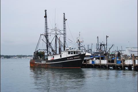 Fishing vessels in the Port of Galilee in Narragansett, Rhode Island